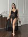 Розкішна чорна мереживна довга сорочка PLUS SIZE 14409 фото 6