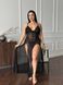 Розкішна чорна мереживна довга сорочка PLUS SIZE 14409 фото 17