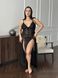 Розкішна чорна мереживна довга сорочка PLUS SIZE 14409 фото 3