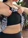 Чорний купальник танкіні PLUS SIZE з білим принтом 12316 фото 8