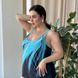 Купальник чорний танкіні PLUS SIZE з блакитним принтом та шортиками 7478 фото 7
