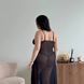 Довгий чорний пеньюар із сіточки та мереживом PLUS SIZE 16200 фото 4