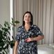 Шовкова чорно-біла сорочка для дому PLUS SIZE 10241 фото 3
