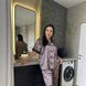 Піжама з леопардовим принтом PLUS SIZE з сорочкою та штанами 13299 фото 15