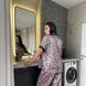 Піжама з леопардовим принтом PLUS SIZE з сорочкою та штанами 13299 фото 20
