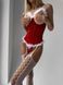 Червоний спокусливий новорічний боді з відкритим доступом 1972051 фото 4