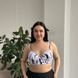 Чорно-білий роздільний купальник з тунікою PLUS SIZE з поролоновими чашками 13203 фото 4