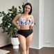 Чорно-білий роздільний купальник з тунікою PLUS SIZE з поролоновими чашками 13203 фото 2