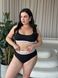 Роздільний чорний купальник PLUS SIZE з яскравою резинкою 10011 фото 5