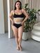 Роздільний чорний купальник PLUS SIZE з яскравою резинкою 10011 фото 6