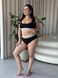 Роздільний чорний купальник PLUS SIZE з яскравою резинкою 10011 фото 9