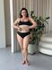 Роздільний чорний купальник PLUS SIZE з яскравою резинкою 10011 фото 2