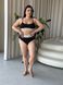 Роздільний чорний купальник PLUS SIZE з яскравою резинкою 10011 фото 7