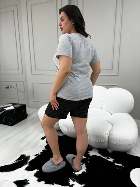Домашній одяг, сіра піжама PLUS SIZE 6249 фото