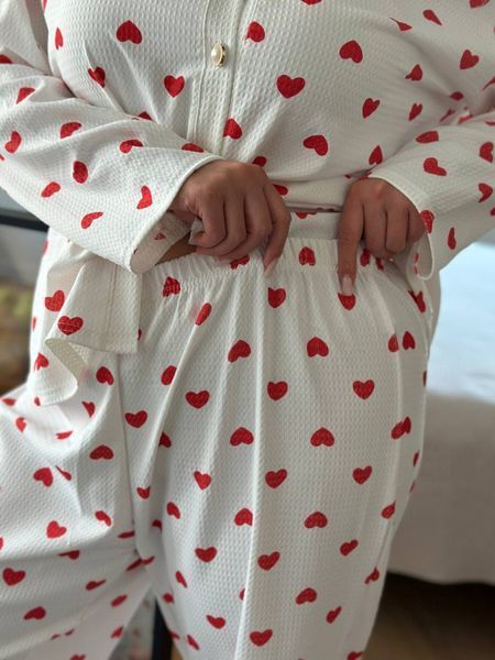 Піжама PlUS SIZE у сердечко 13423 фото