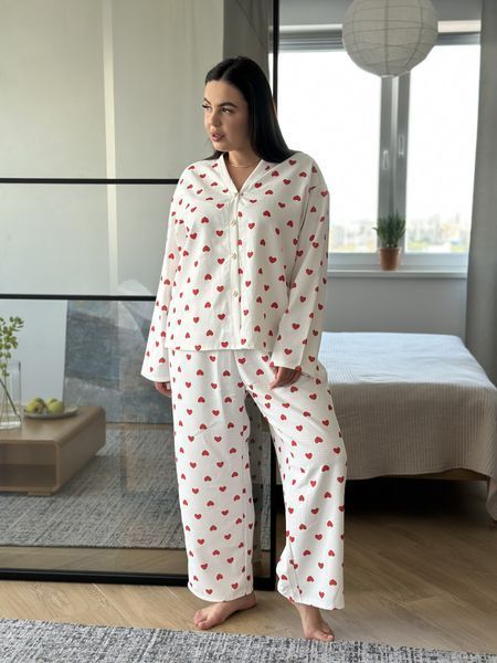 Піжама PlUS SIZE у сердечко 13423 фото