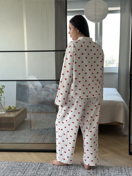 Піжама PlUS SIZE у сердечко 13423 фото