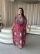 Легка максі сукня-туніка рожева PLUS SIZE для відпочинку 10103 фото 8