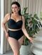 Роздільний купальник PLUS SIZE з високими плавками, твердими чашками в чорному кольорі 8946 фото 1