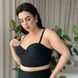 Роздільний купальник PLUS SIZE з високими плавками, твердими чашками в чорному кольорі 8946 фото 2
