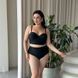 Роздільний купальник PLUS SIZE з високими плавками, твердими чашками в чорному кольорі 8946 фото 4