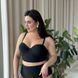 Роздільний купальник PLUS SIZE з високими плавками, твердими чашками в чорному кольорі 8946 фото 3