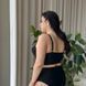 Роздільний купальник PLUS SIZE з високими плавками, твердими чашками в чорному кольорі 8946 фото 10