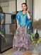 Сукня-туніка леопардовий принт синя PLUS SIZE 12479 фото 4