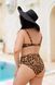 Роздільний леопардовий купальник PLUS SIZE з твердими чашками 9372 фото 3