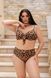Роздільний леопардовий купальник PLUS SIZE з твердими чашками 9372 фото 4
