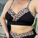 Чорний роздільний купальник PLUS SIZE з леопардовим принтом 13678 фото 5